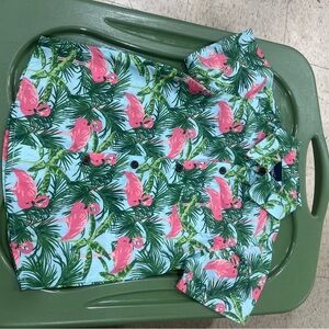 Kids Tropical Parrot Button Down Shirt